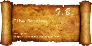 Tiba Bettina névjegykártya