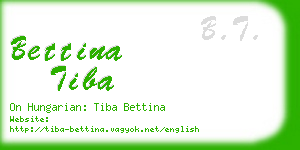 bettina tiba business card